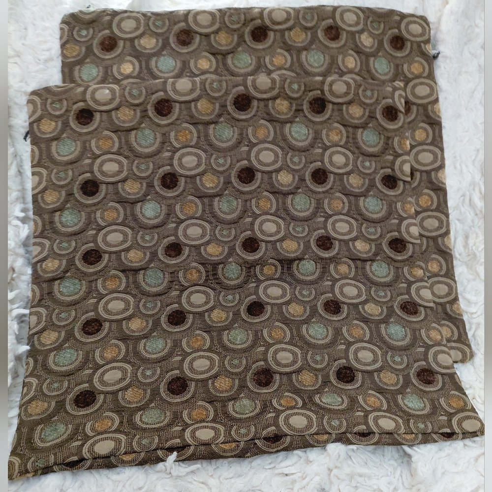 Two 19"×19"Decorative Throw Pillow Cases